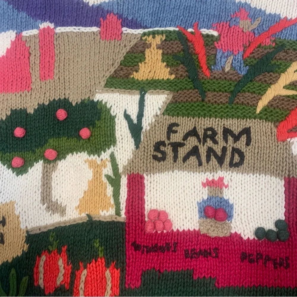 VTG Robert Scott Novelty Farm Stand Sweater - Picture 13 of 14